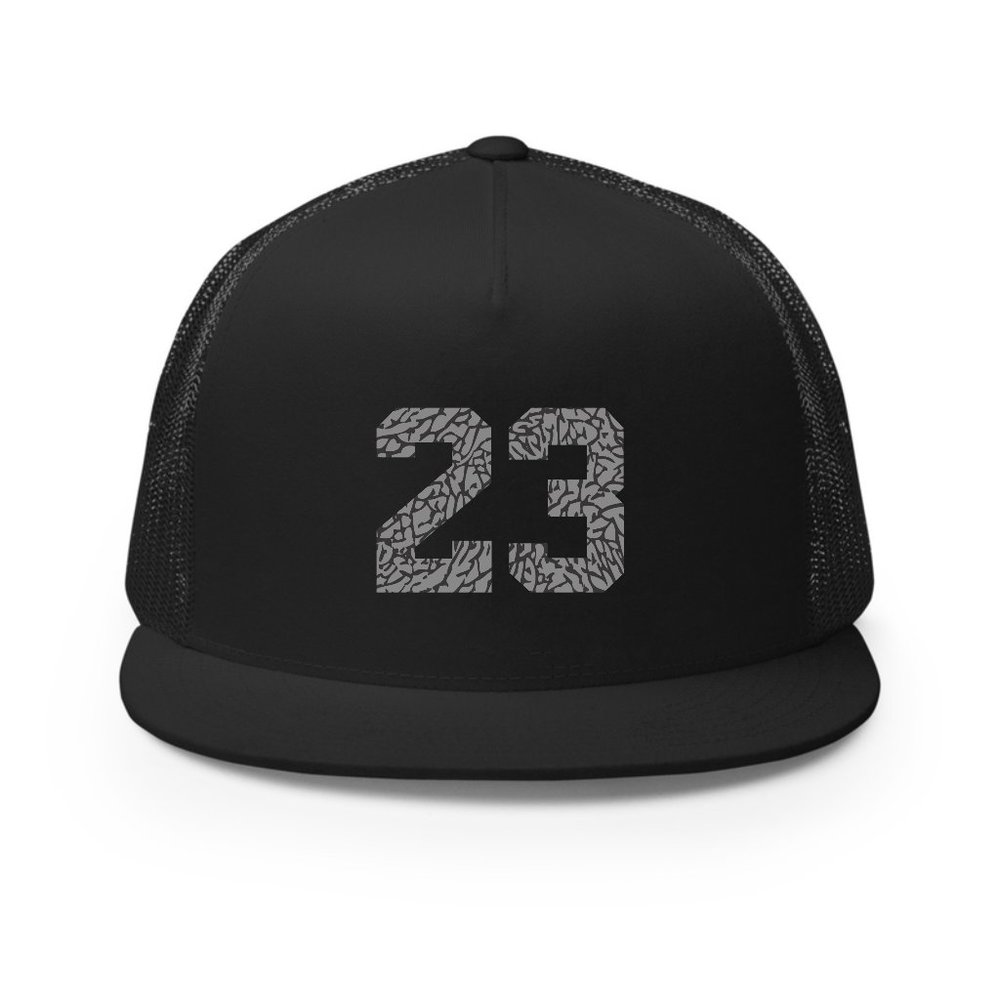 23 GOAT Hat, Trucker, Snapback, OG, Cement 3, 1, 11, 5, 13